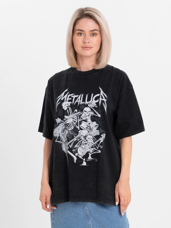 Oversized Футболка "Metlica" в винтажном стиле