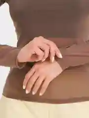 Бежевый меланж водолазка сетка