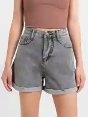 Серый шорты джинсовые, женские шортики с завышенной талией, S-XXXL