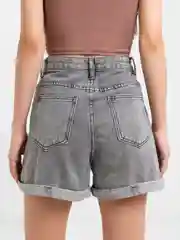 Серый шорты джинсовые, женские шортики с завышенной талией, S-XXXL