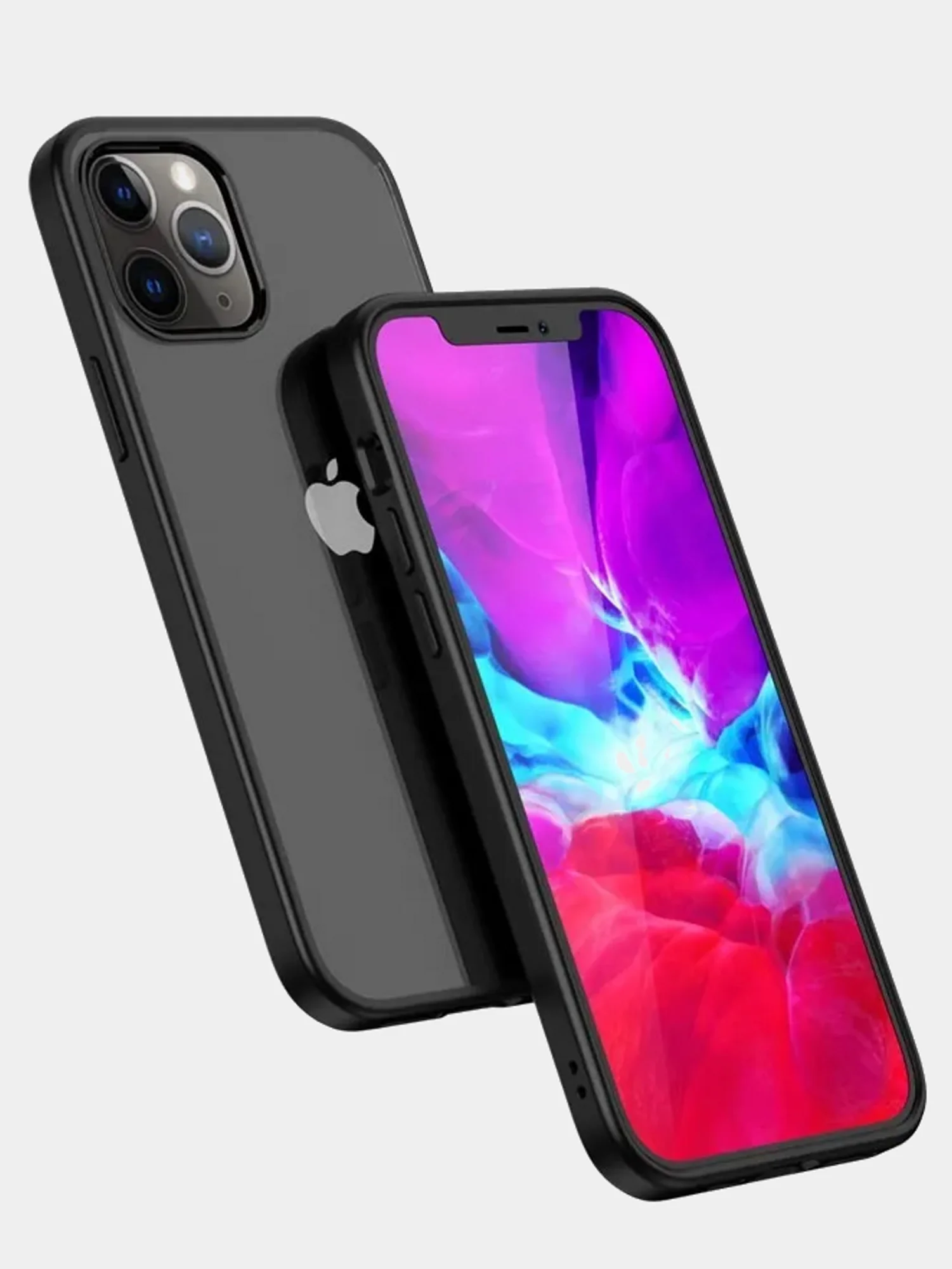 Черный прозрачный чехол для IPhone 11 Pro / Айфон 11 Про с силиконовым кантом Crystal Case