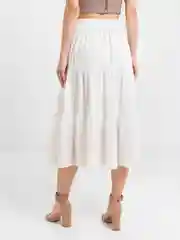 Юбка миди белая, в стиле Boho