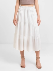 Юбка миди белая, в стиле Boho