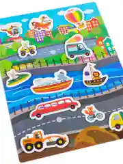 Игры на пластике с липучками "Едем, плывём, летим", Дрофа-Медиа