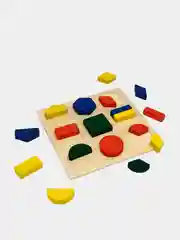 Разноцветный деревянная игрушка "Фигурки"/ Игрушка- конструктор, деревянный