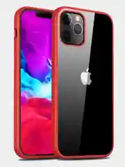 Красный прозрачный чехол для Apple IPhone 12/12 Pro/12 Про Max с силиконовым кантом Crystal Case