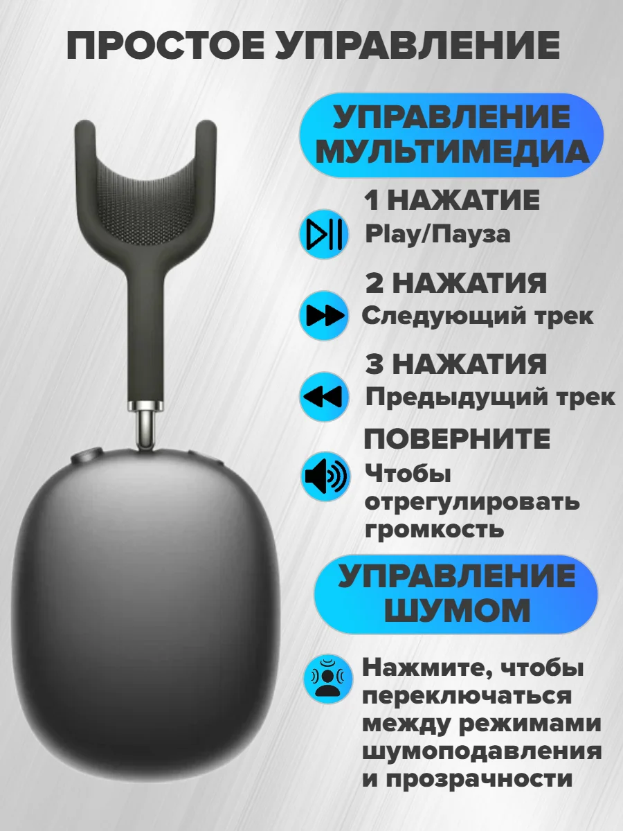 Черный беспроводные наушники Air Max New Generation, с активным шумоподавлением и прозрачностью