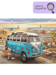 Картина по номерам на холсте с подрамником "Volkswagen T2", 40 х 50