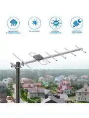 Уличная активная телевизионная антенна Harper ADVB-3244, серая