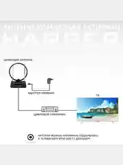 Антенна комнатная DVB-T2 с активным усилителем HARPER ADVB-2840