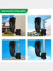 Антенна для цифрового тв уличная Harper ADVB-2420, активная, с усилителем DVB-T2, черная
