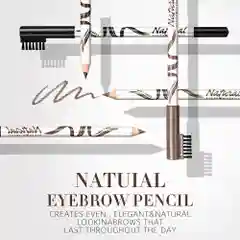 Тёмно-коричневый карандаш для бровей с щеточкой