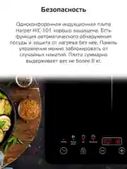 Черный индукционная плита HARPER HIC-101