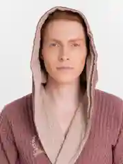 Коралловый меланж халат вафельный, унисекс