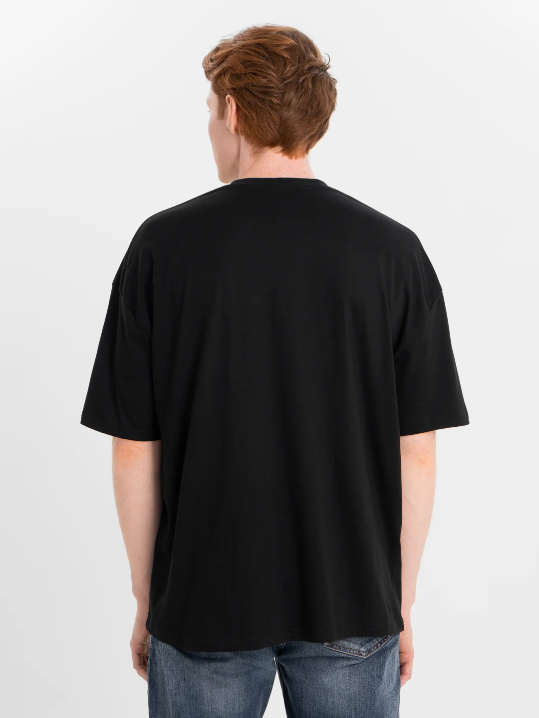 Черный футболка оверсайз "QR-код", унисекс, oversize, T-Shirt с принтом, хлопок