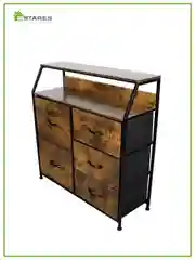 Комод для вещей для узких проходов Estares COMMOD WOOD-I 2F-5D-BROWN-770X290X860 ,5 ящиков