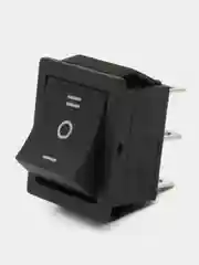 Клавишный переключатель ON-OFF-ON, 6 контактов, черный