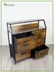 Комод для вещей для узких проходов Estares COMMOD WOOD-I 2F-5D-BROWN-770X290X860 ,5 ящиков