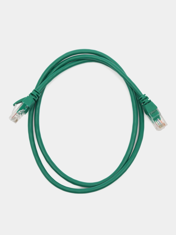 Патчкорд UTP кат.5E RJ-45 вилка <--> RJ-45 вилка, зеленый, 1 м.