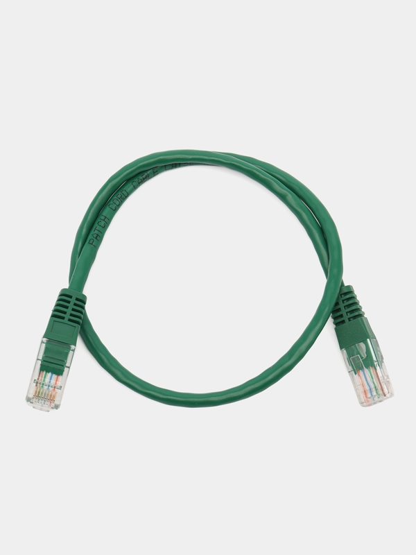 Патчкорд UTP кат.5E RJ-45 вилка <--> RJ-45 вилка, зеленый, 0.5 м.