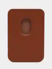 Оранжевый картхолдер MagSafe Leather Wallet для iPhone