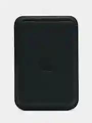 Тёмно-зелёный картхолдер MagSafe Leather Wallet для iPhone