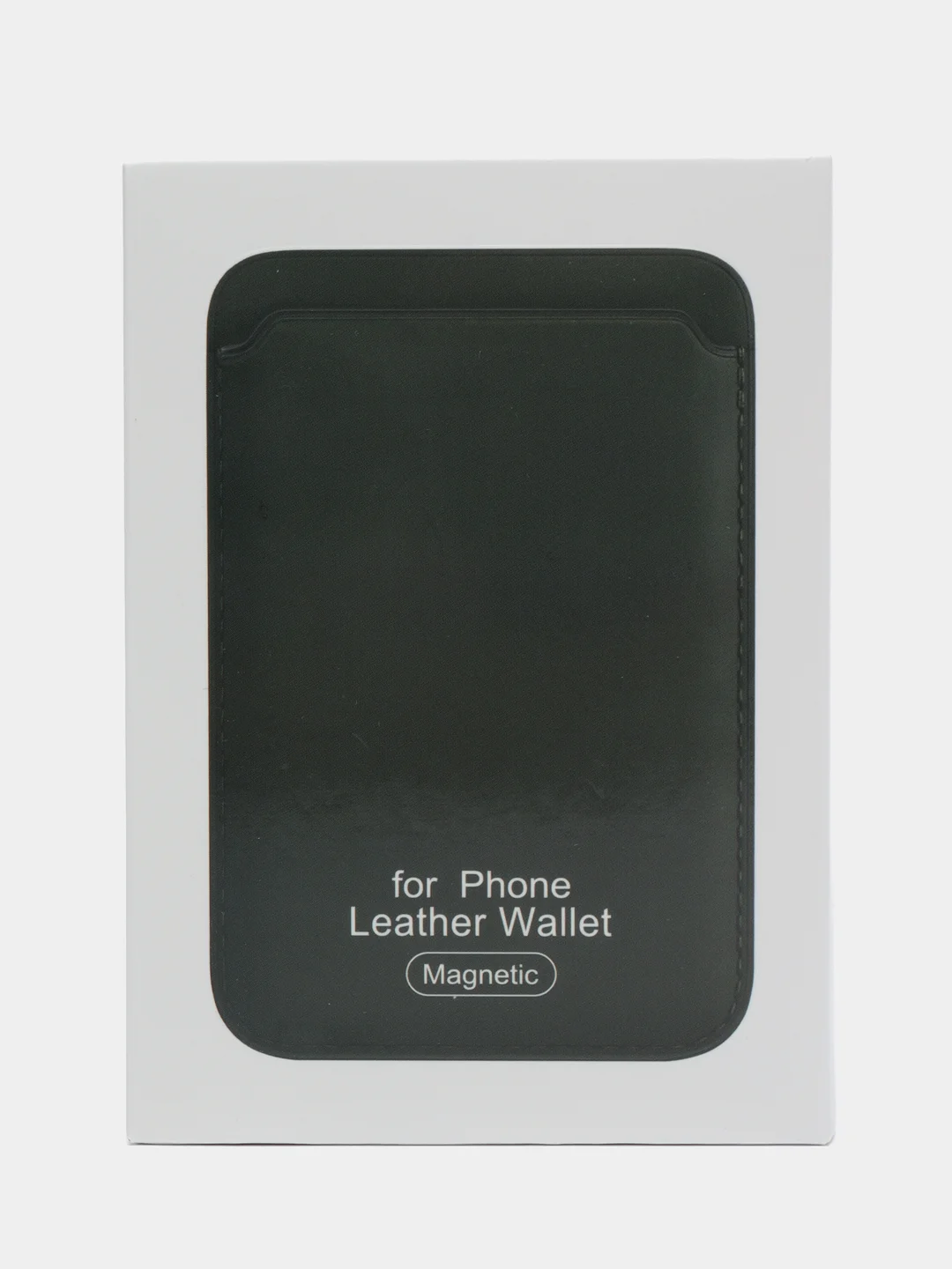 Тёмно-зелёный картхолдер MagSafe Leather Wallet для iPhone