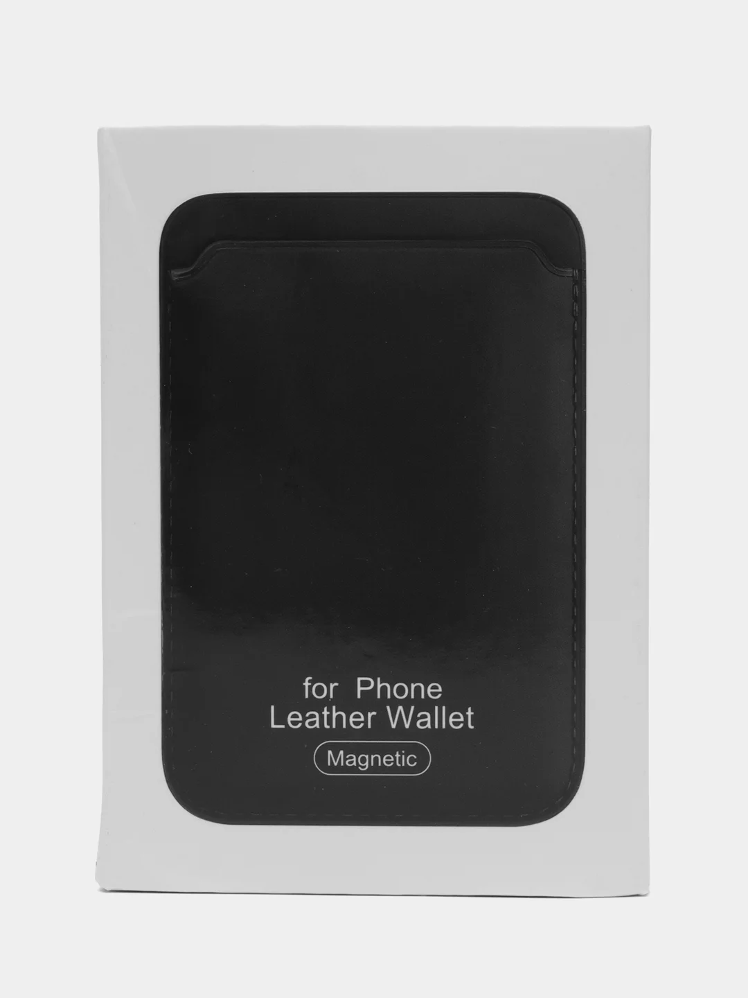 Черный картхолдер MagSafe Leather Wallet для iPhone