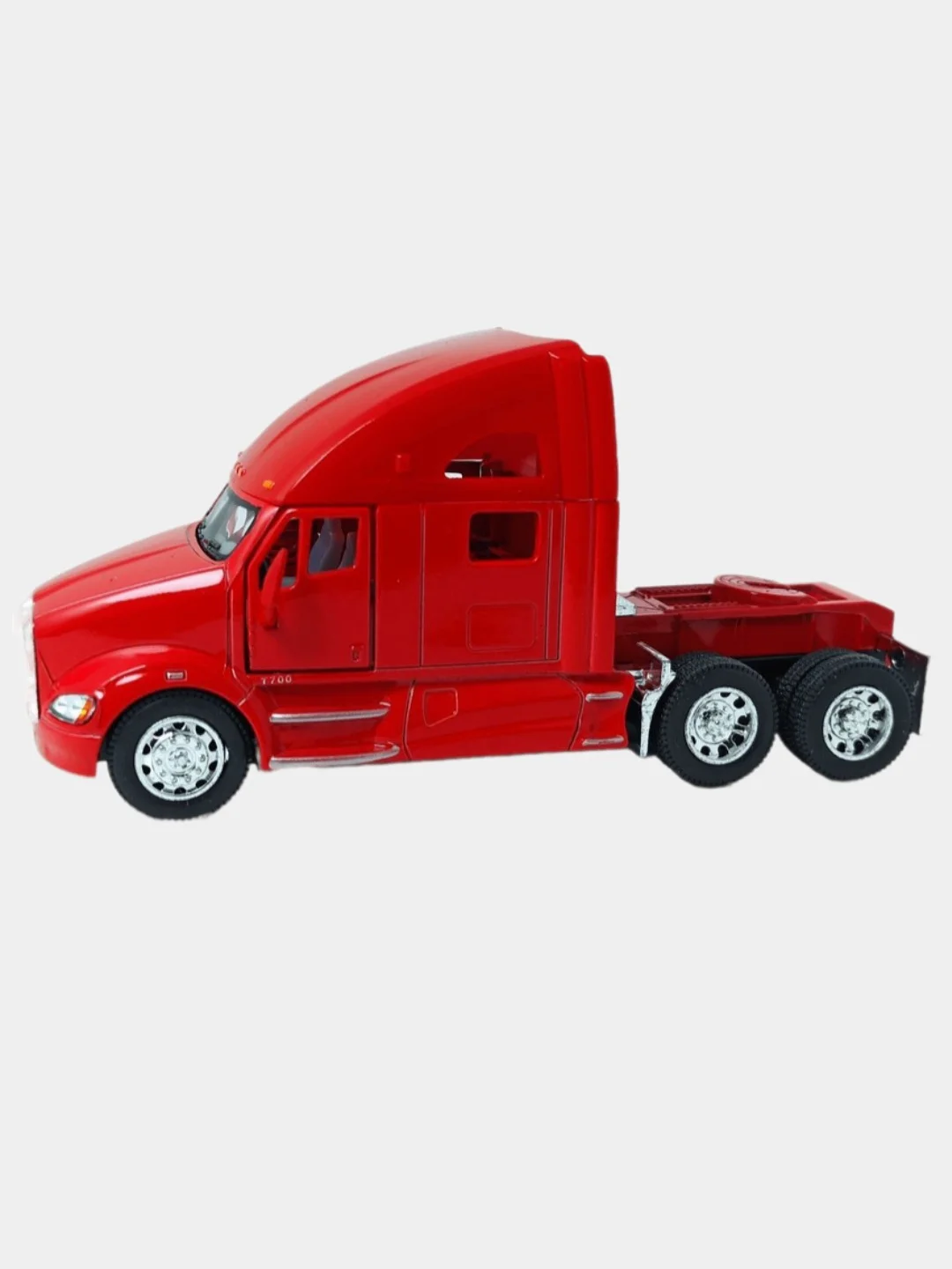 Красный машинка металлическая инерционная Грузовик Kenwort T700 KT5357D 1:64 KINSMART