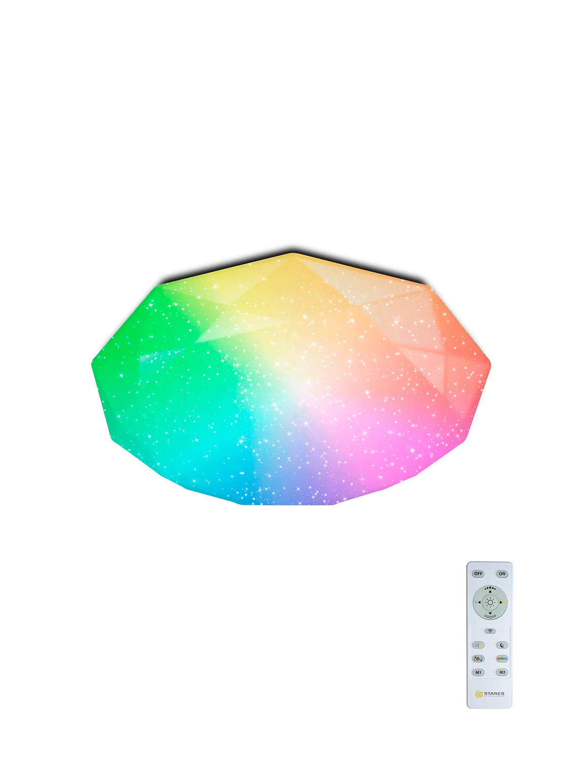 Светодиодная потолочная управляемая люстра с пультом Estares Almaz 25W  RGB круг,до15 кв.м