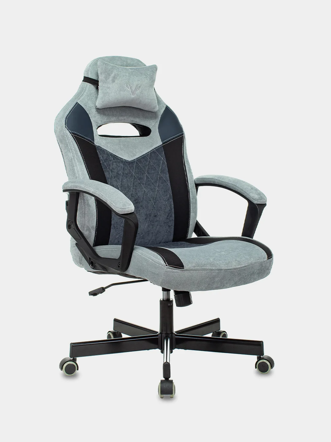 Голубой компьютерное геймерское кресло Zombie VIKING 6 KNIGHT Fabric