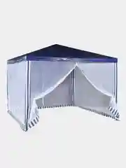 Синий шатер садовый для дачи, тент беседка Green Glade 1028/1033/1040/1036/1086, москитная сетка