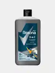 Гель для душа и умывания, шампунь 3в1 REXONA MEN "Активный уголь", 750 мл