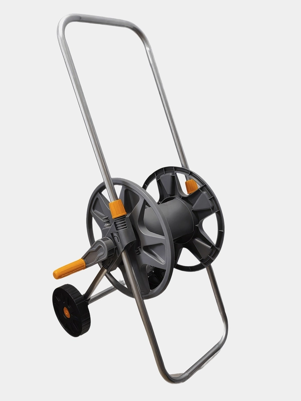 Тележка для шланга GLQ с металлической ручкой, на шланг 1/2" - 50м, 5/8" - 30м, 3/4" - 25м