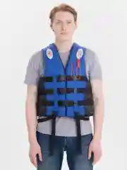 Синий жилет спасательный