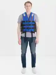 Синий жилет спасательный