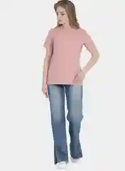 Розовый футболка женская, базовая, хлопок