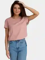 Розовый футболка женская, базовая, хлопок