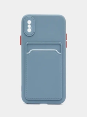 Чехол для iPhone X, XS (Айфон Х, ХС), силиконовый, с защитой камеры