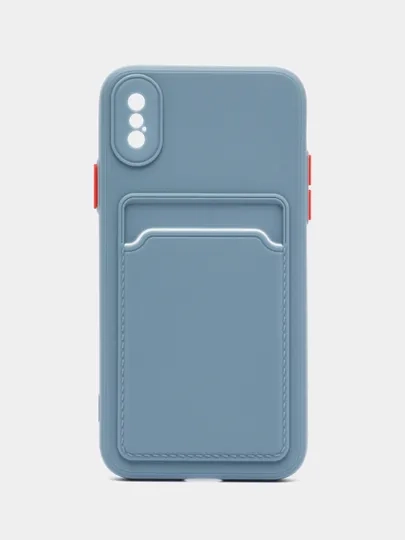 Чехол для iPhone X, XS (Айфон Х, ХС), силиконовый, с защитой камеры