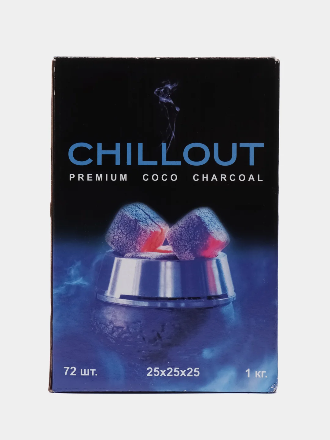 Уголь для кальяна CHILLOUT 1 кг., 25 мм.,72 шт