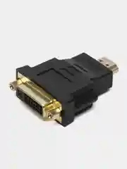 Черный переходник адаптер dvi 24+5 мама на hdmi папа