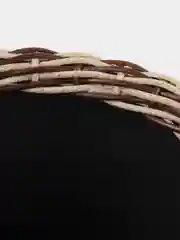 Белый кашпо из искусственного ротанга 20л