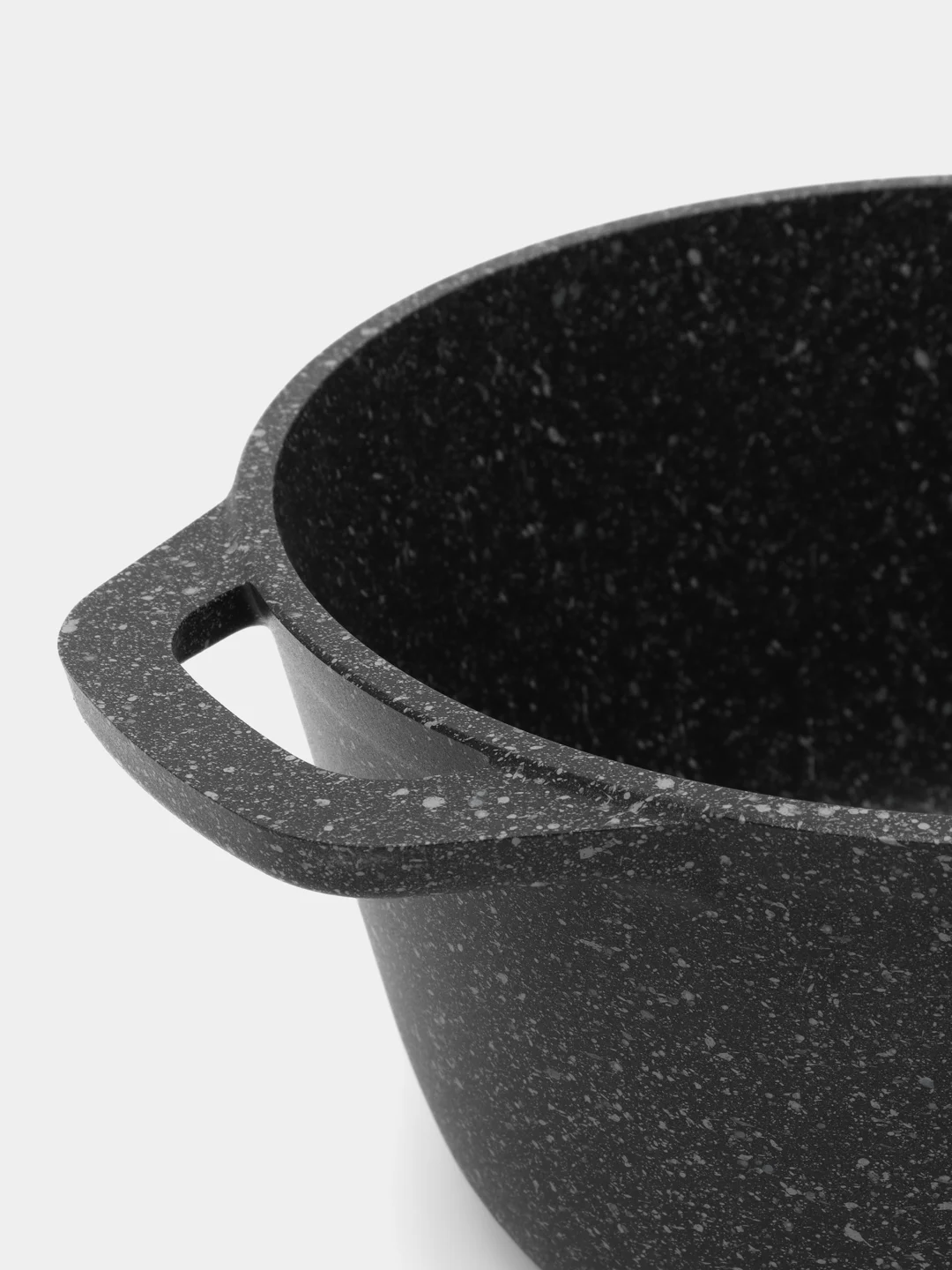 Кастрюля глубокая 2,5-4,5л Kukmara, прочное износостойкое покрытие Granit Black