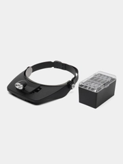 Лупа налобная 1.2/1.8/2.5/3.5x с подсветкой (2 LED)