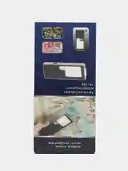 Лупа карманная 3/10x для чтения с подсветкой + ультрафиолет (5 LED) черная