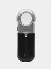 Лупа ручная круглая 16x-30мм для чтения с подсветкой 2 LED, черно-серебристая трансформер