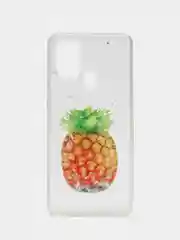 Желтый чехол с принтом для Samsung A21s / Honor 9c