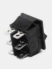 Клавишный переключатель 6 контактов ON-ON, черный