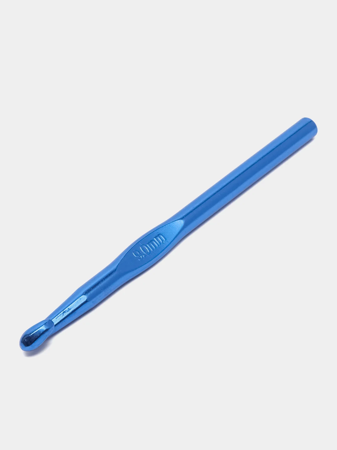 Крючок для вязания металлический синий 9,0 mm